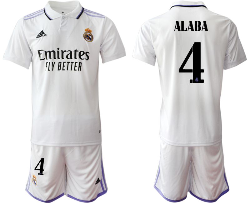 Men 2022-2023 Club Real Madrid home white #4 Soccer Jersey->real madrid jersey->Soccer Club Jersey